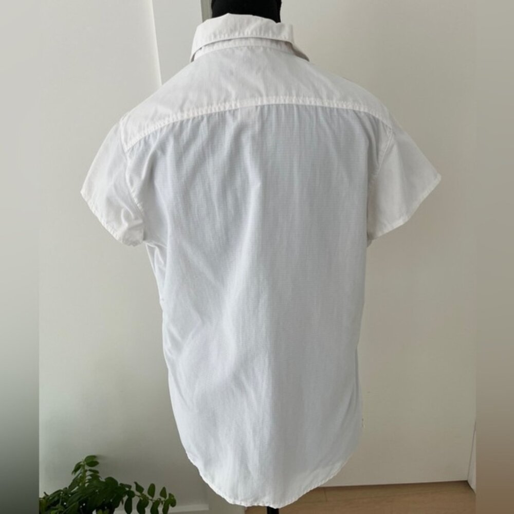 Stormtech Cap Sleeve White Button Front Shirt Cas… - image 2